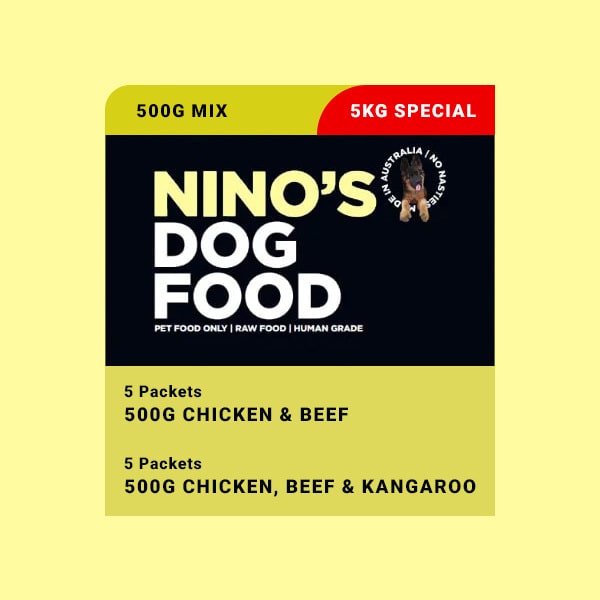 500g mix – 5xChicken & Beef + 5xChicken, Beef & Kangaroo